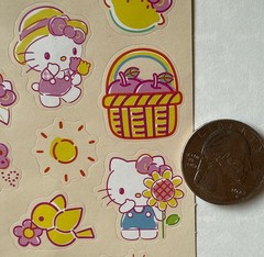 KINDNESS COUNTS HELLO KITTY Stickers(22pcs)Sanrio•Gardening •Sunshine•Flowers.