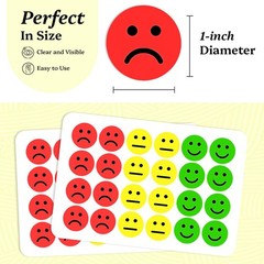 1000 PCS Smiley Face Stickers 1 Inch – Happy, Sad & Mood Emoji Stickers for…