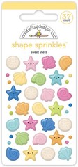 Doodlebug Sprinkles Puffy Stickers Sweet Shells Seashells Colorful Starfish Clam