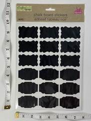 Chalkboard Sticker Labels Lot 7 Packs Black Assorted Shapes 144 Stickers Total