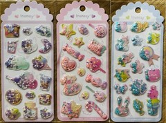 3pcs Shake Sticker kids Crafts DIY Cards – Lollipop Heart Bunny Candy-cane
