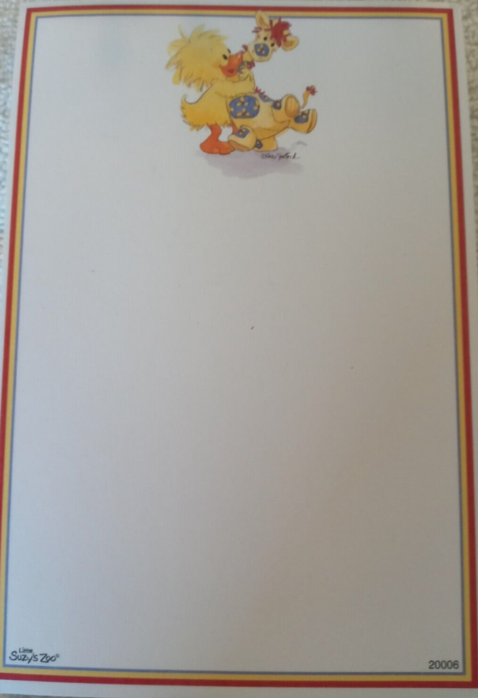 LITTLE SUZY’S ZOO WITZY DUCK WITH PATCHES GIRAFFE NOTEPAD #20006
