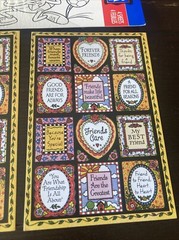 Vtg Carlton Cards Stickers 2 Sheets Friends Forever 90s Y2K Novelty Print Whimsy