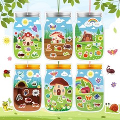 24 Sheet Insect Craft Kit with Bee Ladybug Flower Sticker