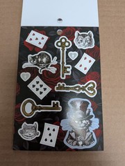 Alice In Wonderland Halloween Scrapbook Sticker Book 337 pc Mad Hatter Teacups