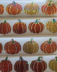 16 Sparkly Pumpkin Stickers Fall Stickers Autumn Stickers Labels Seals