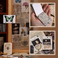 Npcswxq 300Pcs Washi Scrapbook Supplies Sticker Set,Nature Vintage Scrapbooki…