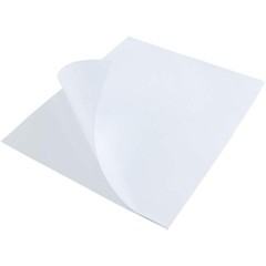 White Sticker Paper Full Sheet Labels 8.5 x 11 Matte Printable for Laser and