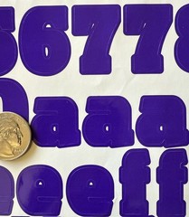 PURPLE 1-1/4 ALPHABET Stickers(2 sheets)Stickabilities•Letters •Numbers•Words•