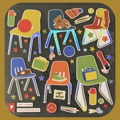 Pipsticks LIMITED EDITION July 2026 “Lost + Found” Sticker Sheet (4x4in)