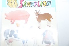 Sandylion FARM ANIMALS cow horse goat pig duck sheep Stickers Vintage Rare 2001
