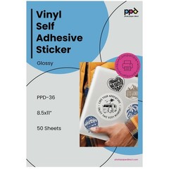 Professional Grade Glossy Sticker Paper – 50 Pack