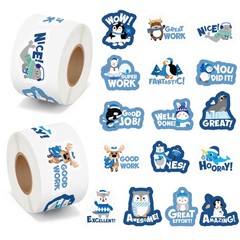 Winter Polar Animal Sticker – 1000Pcs Teacher Reward Stickers in 2 Rolls Cute…