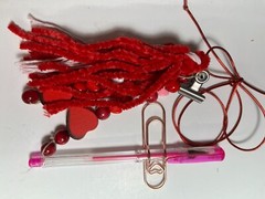 valentines junk journal scrapbook tassel pen clip 74 pages penguin couple
