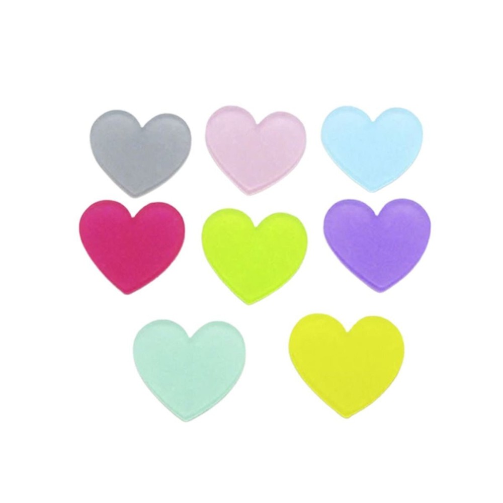 20x Acrylic Heart 20mm Colourful Flatback DIY Scrapbooking Decorative Craft Maki