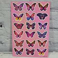 Scrapbooking Stickers Butterfly Prism Multicolor Lot Of 3 Craft Embellishments