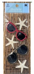 RARE Jolees Mini Sun Glasses & Star Fish Beach Vacation Sea Scrapbook Stickers