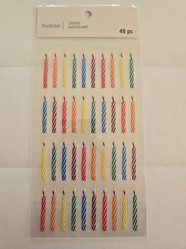 Recollections BIRTHDAY CANDLES Scrapbooking Stickers