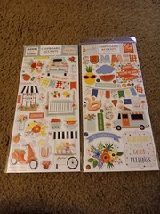 Crafts 13″ Chipboard Stickers Lot 6 Summer Theme Flowers Beach Water Sunshine