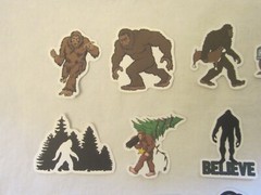 Big Foot Sasquatch Sticker Lot of 12 Pieces
