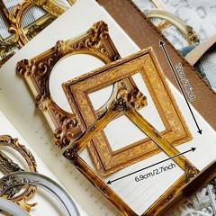 100 Pcs Vintage Frame Stickers Metallic – Scrapbooking &
