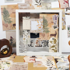 260 PCS Vintage Scrapbooking Supplies Kit for Beginners (Natural) | Large Collec