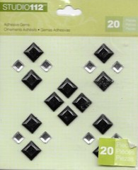 Gems Bling Black Clear Crystals Studio 112 K & Company Stickers Crafts