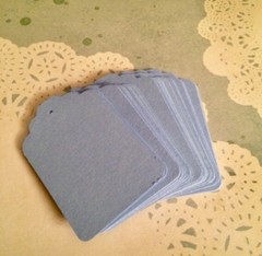 28 Hand Punched Pastel Blue Gift Tags, Scrap Book, Crafts, etc.