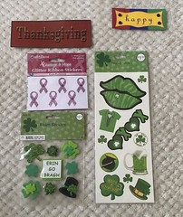 Scrapbooking Stickers St. Patrick’s Day Breast Cancer Awareness Happy Lot