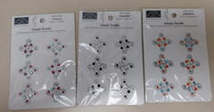 Crafts Karen Foster Classy Brads Bling Gems Lot 6 Packs No Dups
