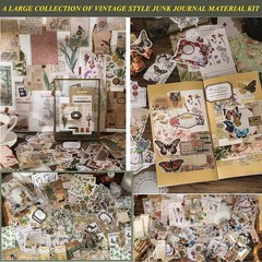 260Pc Vintage Scrapbook Supplies Aesthetic Scrapbook Stickers for9820