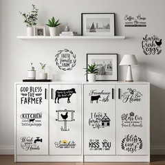 20 Pcs Farmhouse Rub on Transfers for Crafts, Letter Rub on Transfer for Furntru