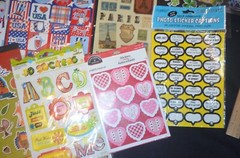 Scrapbooking Sticker Lot Mixed brands Occasions almost 1 LB