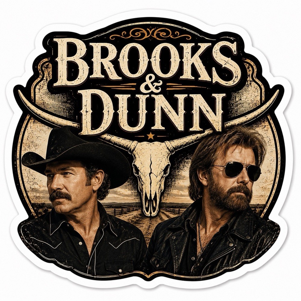 Brooks & Dunn Sticker/Country/Country Music/Style 2