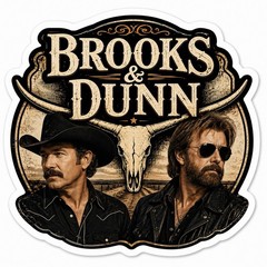 Brooks & Dunn Sticker/Country/Country Music/Style 2