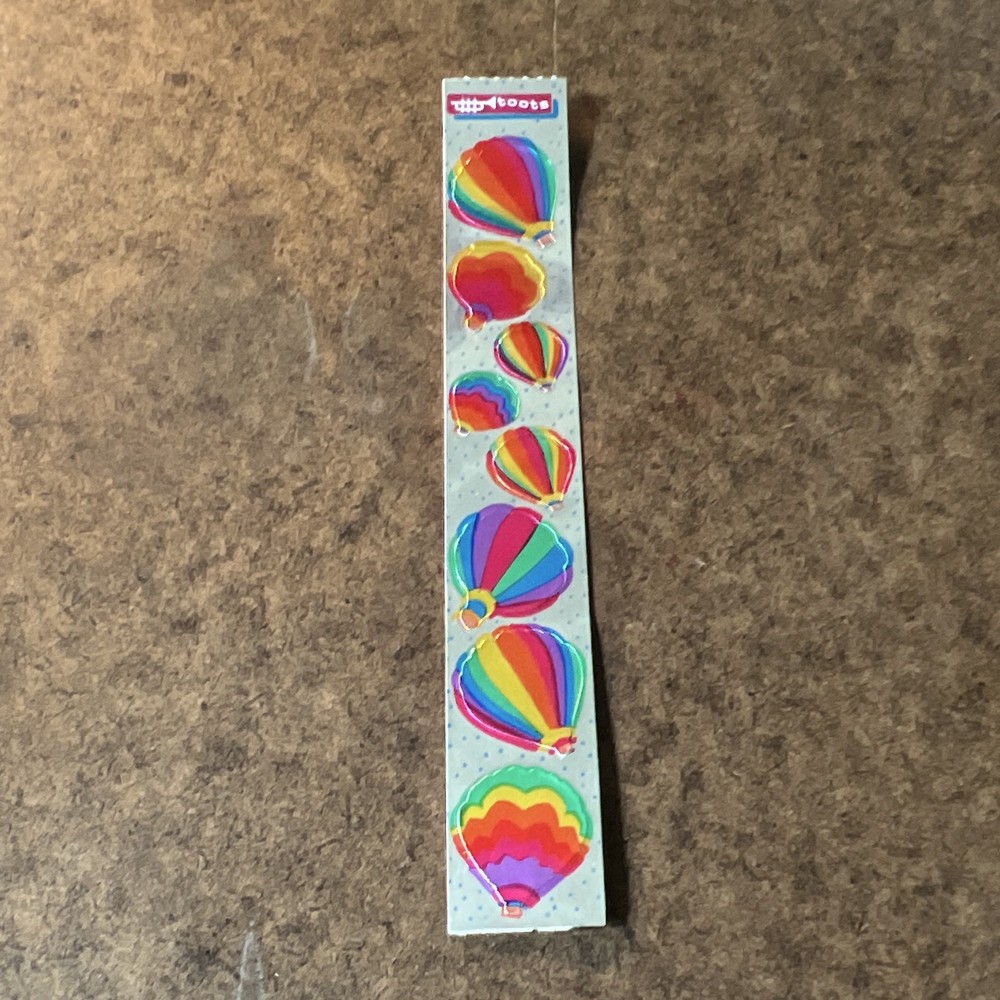 Tilly Toots Hot Air Balloons Scrapbooking Stickers Strip, Multicolor