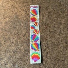 Tilly Toots Hot Air Balloons Scrapbooking Stickers Strip, Multicolor