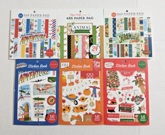 NEW Scrapbooking LOT of 5 + Bonus – Carta Bella Echo Park Sticker Book Paper Pad
