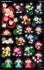 Color Monkeys Supershapes Stickers-Large