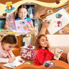 300PCS Large Scratch and Sniff Scented Stickers for Kids, Incentive Smelly Su…