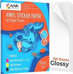 Waterproof Printable Vinyl Sticker Paper – 100 Sheets