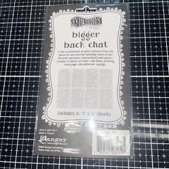 Dylusions Bigger Chat Back Label Stickers Mixed Media Supplies Funny Sayings