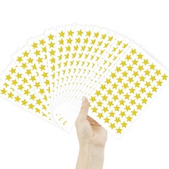 1800 Gold Star Stickers, 30 Sheets Holographic Mini Reward Stickers