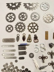 Tim Holtz Idea-ology Huge Mixed Lot 260+Pieces Gears Keys Embellishments