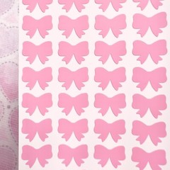 Light Pink Matte Bow Stickers! – Choose a Size!