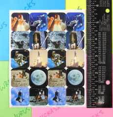 Vintage Eureka Moon Landing Stickers Sheet