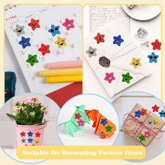 700Pcs Smiley Face Star Stickers for Kids Reward, 1inch 8 Colored Sparkly Foi…