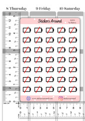No Battery Icon Planner Stickers, Energy Level, Calendar & Journal Sticker