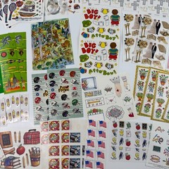 Vintage Stickers Lot Loose Sheets Sports Star Wars Scrapbook Crafts