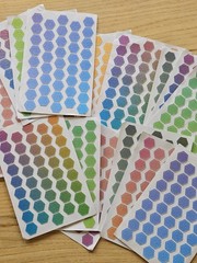 4 Pages Of Colorful Sensory Dot Stickers 43 Stickers On Each Page